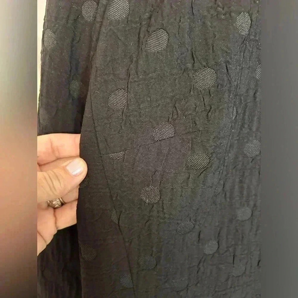 Women’s Mario Serrano Black Polka  Dotted Long Jacket Size 10 - Picture 5 of 8